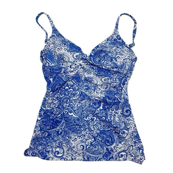 Lauren Ralph Lauren Women's 4 Underwire Slimming Support Tankini Swim Top NWT - Picture 2 of 16